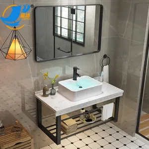 Lanjia AT004-80 2022 جديد 80 سنتيمتر 31 بوصة دولاب حمام أبيض العائمة بالوعة الحمام الغرور الحمام الغرور أحواض