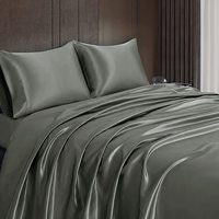 Élégant Vente Chaude Satin Taie D'oreiller Literie Couette Luxuriant