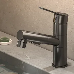 Черная латунная сантехника для ванной комнаты из алюминиевого сплава