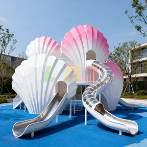 Structure de jeu extérieure combinée avec toboggan en fibre de verre pour enfants - Product Image 3