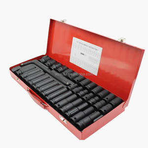 Wzauto Nhiệm Vụ Nặng Nề 35 Pcs Công Cụ 1/2 Cờ Lê Ổ Đĩa Màu Đen Phosphide Không Khí Sâu Tác Động Ổ Cắm Thiết Lập Với L Thanh - Product Image 2