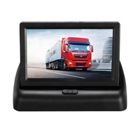 Caméra de recul universelle 4 LED avec moniteur LCD Portable de 5 pouces, petit écran 12V avec ligne de stationnement pour véhicule de voiture
