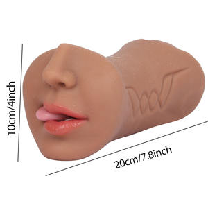 FairyKiss 3 in 1 Alat Bantu Seks Dewasa Realistis Pocket <span class=keywords><strong>Pussy</strong></span> Dua Sisi Mulut Pria Lidah Bertekstur Vagina & Anus Ketat Masturbasi Pria - Product Image 5