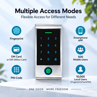 HF6-WIFI WLAN-Fingerabdruck-Zugangskontrolle mit Tastatur, RFID-Karte, PIN, Tuya Smart App, Wasserdicht IP66, Türzugangssteuerung
