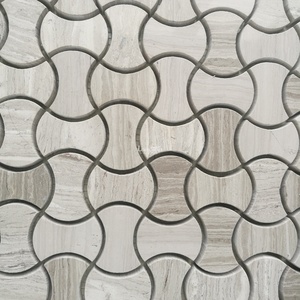Mosaico de mármol del hogar del fondo de la pared del cuarto de baño del <span class=keywords><strong>hotel</strong></span> de las baldosas del chalet de lujo de Brown - Product Image 5