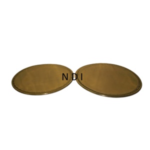 Vente chaude Or Antique Finition Arrondie En Acier Inoxydable Chargeur Plaques Dîner Restauration Servir En Métal Chargeur Plaque - Product Image 1