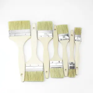 Customizable bristle paint brush different sizes wooden handle paint brush for wall painting self cleaning brush