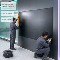 Layar Video Wall LCD Industri 46 Inci Bezel 0.88mm Layar Sambung 24/7 Panel IPS Kecerahan 700cd/m Garansi 2 Tahun untuk Hemat Energi