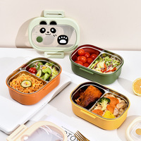Boîte à lunch bento LFS pour enfants Boîte à lunch en acier inoxydable 1000ML sans bpa Boîte à bento aux fruits de dessin animé pour enfants Boîte à lunch scolaire