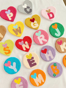 Nouvelles idées cadeaux Saint Valentin cadeaux de mariage pour les invités à la main poinçon aiguille sous-verres coeur tasse tapis pour la maison et la cuisine décor - Product Image 2