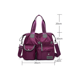 Sac à main personnalisé à bandoulière unique, style rétro sportif, fermeture éclair, grande capacité, sac fourre-tout pour femme, sac bandoulière pour les courts séjours - Product Image 5