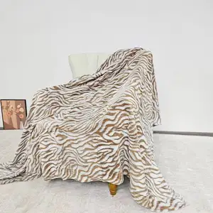 1pc 50*60 pouces 3D léopard zèbre canapé lit jeter couverture pour printemps été