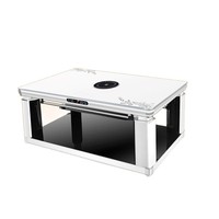 Table basse chauffante électrique intelligente tout-en-un à 2 niveaux avec fonctionnement silencieux et économe en énergie pour les rassemblements familiaux