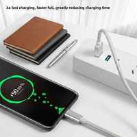 Kabel Data Ponsel Aluminium Alloy 2M Pengisian Cepat USB Type-C 100W, Transfer Data, Casing Earphone, Kipas Kecil, Grosir Pabrik