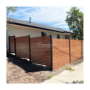 Recinzione di Sicurezza Moderna da Giardino da 2,44 m in Lega di Alluminio con Pannelli a Doghe Orizzontali e Verticali in Legno Trattato Termicamente Bianchi e Neri - Product Image 5