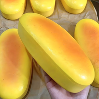 Jouet anti-stress en PU souple et ultra-moelleux, en forme de gâteau au fromage extra large, à récupération lente, imitation alimentaire