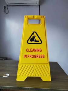 Señal de precaución de seguridad de suelo mojado de advertencia de <span class=keywords><strong>carretera</strong></span> de plástico amarillo plegable - Product Image 5