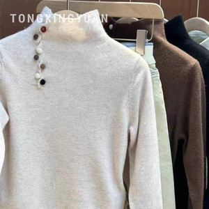 Child Star Circle Girls Sweater Turtleneck Full Sleeve Soft Knitwear Autumn Winter Casual For Toddlers - Product Image 1