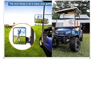 Rétroviseur latéral convexe <span class=keywords><strong>gauche</strong></span> à LED pour voiturette de <span class=keywords><strong>golf</strong></span>, clignotant, neuf, 13x7x17.8cm, pour Club Car Ezgo YMA, pièces de rechange, rétrofit - Product Image 5