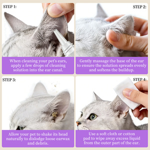 น้ำยาทำความสะอาดหูสัตว์เลี้ยงจากพลาสติกที่เป็นมิตรต่อสิ่งแวดล้อม พร้อมสูตรขจัดกลิ่นและป้องกันเชื้อรา สำหรับสุนัข แมว ลูกสุนัข และลูกแมว - Product Image 6