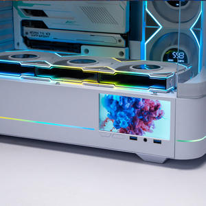 Écran AC-02 <span class=keywords><strong>Jungle</strong></span> Leopard 5.5 pouces HD verre incurvé Gaming Sea View Room Fish Tank Case Fan Metal Side Transparent Stock - Product Image 5