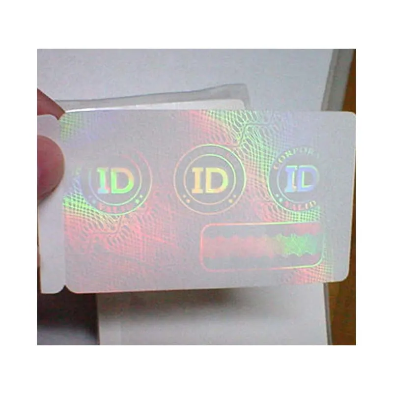 Kartu Kredit Hologram Web dan Earth Ukuran Kartu Hologram PVC ID Kartu Holografik Lapisan Atas