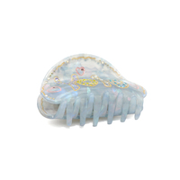 CANYUAN pinces à cheveux de luxe 8.3cm en acétate avec strass classique Design créatif motif de lettre personnalisé pour les filles