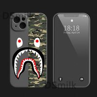 Bec de requin coque de téléphone pour iPhone 15 14 13 Pro 12 11 Pro Xs X XR Max étuis en silicone couverture souple pour Samsung Galaxy S24 S507P7