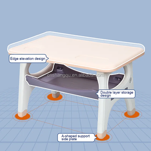 VSUCH Home Nouveau bureau d'étude pour tout-petits, école primaire, jeu <span class=keywords><strong>de</strong></span> construction, apprentissage précoce, <span class=keywords><strong>table</strong></span> et chaise multifonctionnelles pour enfants - Product Image 2
