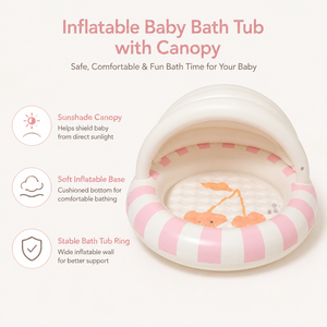 Baignoire gonflable pour bébé avec auvent, piscine <span class=keywords><strong>de</strong></span> <span class=keywords><strong>bain</strong></span> portable <span class=keywords><strong>en</strong></span> <span class=keywords><strong>PVC</strong></span> pour nourrissons, pour la maison, la salle <span class=keywords><strong>de</strong></span> <span class=keywords><strong>bain</strong></span>, les voyages, vente <span class=keywords><strong>en</strong></span> gros - Product Image 2