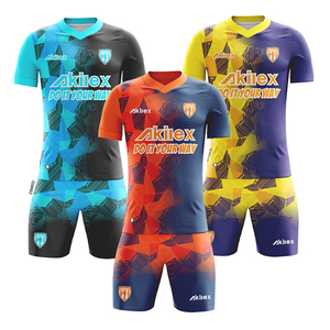 2023 akilex Tùy Chỉnh Người Đàn Ông 100% Polyester Thoáng Khí Thoải Mái Đầy Đủ Thăng Hoa Chất Liệu Đào Tạo Bóng Đá Bộ Dụng Cụ Với Chất Lượng Cao - Product Image 3