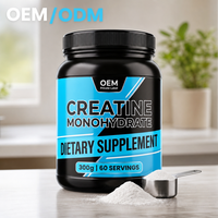 Créatine monohydratée en poudre pour adultes, croissance musculaire, gestion de l'énergie, salle de sport, différentes saveurs, 300g, OEM/ODM, vente en gros, HALAL