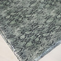 Tissu à paillettes imprimé peau de serpent personnalisable, tissu brodé brillant pour robe de soirée ou de bal