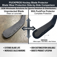 Protecteur de lame de bâton de hockey universel, installation facile, protection de bord en caoutchouc flexible pour tous les bâtons de hockey sur glace senior