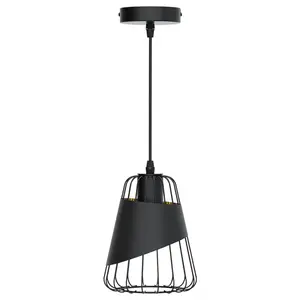 Lampada a sospensione in tessuto E27, design elegante e senza fonte luminosa, ideale per decorare e creare atmosfera negli spazi interni. - Product Image 1