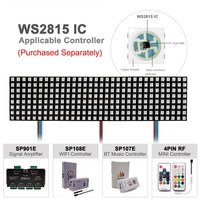 Panneau matriciel DC12V WS2815B Flexible 8X16 8X32 LED numérique programmé individuellement adressable LED Pixel écran couleur