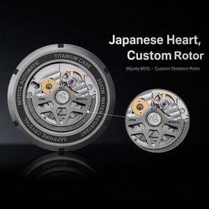 Orologio Subacqueo Professionale in Titanio Automatico con Vetro Zaffiro, Quadrante Luminoso, Impermeabile 200M, <span class=keywords><strong>Rotore</strong></span> Personalizzato - Product Image 3