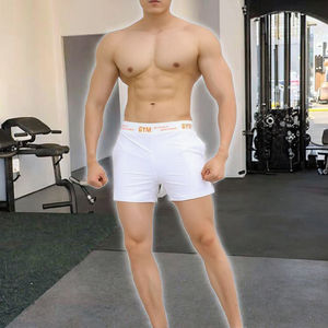 Short de sport taille moyenne en spandex pour hommes, haute élasticité, séchage rapide, doublure en laine et soie glacée, impression de fitness pour les loisirs de plein air - Product Image 3