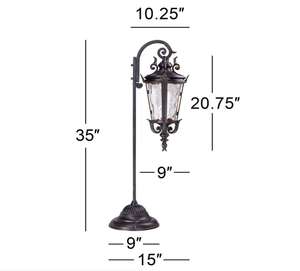 Lampe de chemin en verre transparent à LED basse tension en bronze européen Casa <span class=keywords><strong>Marseille</strong></span> pour la décoration extérieure de la maison, du porche, du patio - Product Image 3