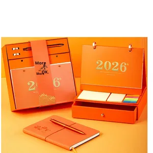 China 2026 Year Horse <b>Sticky</b> <b>Notes</b> Desk Calendar Custom Notebook Gift Box Set Business Office Creative Desktop Ornament - Product Image 3