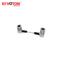 Factory Supply RG316 Cable Qma Macho Right Angle to Qma Male Plug 90 Degree Elbow 15cm Jumper Cable Assembly in Stock ROHS