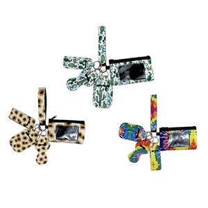 Portachiavi autodifesa marsupio portachiavi in Neoprene Set <span class=keywords><strong>porta</strong></span> <span class=keywords><strong>carte</strong></span> di credito girasole cerniera in PVC - Product Image 1