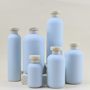 ขวดบีบแชมพูพลาสติก HDPE แบบแบน เนื้อแมท สัมผัสนุ่ม พร้อมฝาพลิก ขวดโลชั่นและขวดสบู่เหลวแบบฝาเกลียว - Product Image 1