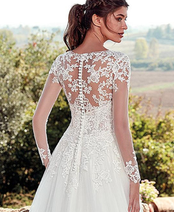 New Design Bianco A Maniche Lunghe Slim Fit Vestito <span class=keywords><strong>Da</strong></span> Cerimonia Nuziale Della <span class=keywords><strong>Sposa</strong></span> - Product Image 4