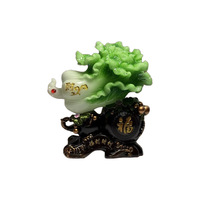 Nouvelle figurine décorative en résine époxy sculptée sur mesure, motif chou de Jade, style art populaire, lavable, souvenir de vacances, objet de collection pour la maison