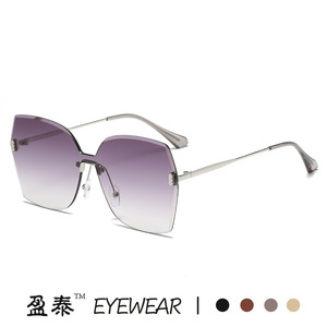 แว่นตา แว่นกันแดดไร้กรอบ UV400 น้ำหนักเบา แฟชั่นสตรี สไตล์สตรีท - Product Image 3