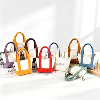 Dompet Kecil Kanvas Warna-warni Cantik, Tempat Penyimpanan Kunci, Earphone, Lipstik Mini, Aksesoris, Tas Genggam Kecil, Warna-warni, Grosir Kustom