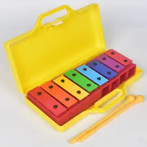 2024 Wholesale High Quality Kid Wooden Rainbow Blocks Music Toy For Baby Bass Xylophone