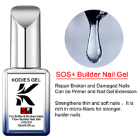 KODIES GEL – Base Coat en Caoutchouc Fibreux SOS avec Logo Personnalisé, Vernis Gel UV Non Toxique pour Réparation des Ongles, Gel Constructeur Fin et Souple pour Ongles