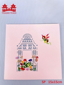 Carte de vœux unique artisanale 3D pop-up petite fée fleurie avec de magnifiques détails pour toute célébration - Product Image 2